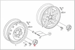 Genuine Mercedes W461 G-class Hub Cap 4614010225. Fixed Price $15.98.