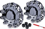 Alcoa 086200DT Front Hub Cover Kit 2-PACK Chrome Snap-on 10-HOLE 285.75MM 33MM. Fixed Price $339.95.