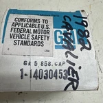 Gm 14030453 Center Wheel Cap 1982 Chevrolet Cavalier Nos. Fixed Price $22.00.
