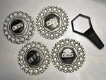 Genuine Bbs Center Cap 4 Set 09.23.131/133/137/221 Design Tool Included 1990. Fixed Price $396.00.