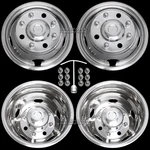 2011-2026 Chevy Silverado 3500 17" Stainless Steel Dual Wheel Liners Simulators. Fixed Price $259.99.