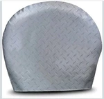 Adco 3756 Silver Os Diamond Plated Steel Vinyl Tyre Gard Wheel Cover, (set Of 2). Fixed Price $39.99.