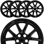 4 Fits Tesla Model 2017-2023 Black 18" Wheel Skins Rim Covers Hub Caps. Fixed Price $119.99.