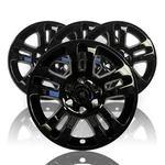 Gloss Black 18" Wheel Skins Hub Caps Aluminum Covers For 14-20 Silverado Tahoe. Fixed Price $107.99.