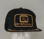 Vintage Orthman Snapback Patch Trucker Hat Cap Mesh Black Floral. Fixed Price $22.99.