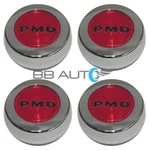 Set Of 4 67-72 Pontiac Red Pmd Rally Wheel Ii Center Caps Firebird Trans Am Gto. Fixed Price $134.95.