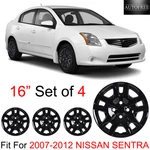16" Set Of 4 Hubcaps For 2007-2012 Nissan Sentra Wheel Rim Covers Bolt On Black. Fixed Price $54.99.