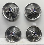 Set (4) 1965 Mustang Fastback Coupe Convertible 14" Spinner Hubcaps Wheel Covers. Fixed Price $329.99.