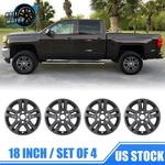 For 2014-2018 Chevy Silverado 1500 18'' Wheel Covers Black Lacquer Hubcaps. Fixed Price $71.99.