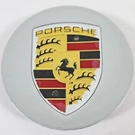 One Porsche Colored Silver 3" Concave Center Cap PA6-M20+GF10 / 9P1.601.147. Fixed Price $19.99.