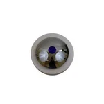 Barjan 048-6384B 25/32 Vintage Chrome Front Donut Hubcap W/ Blue Reflector. Fixed Price $24.98.