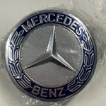 New Oem Mercedes-benz Blue Silver Wreath Center Cap A1714000025. Fixed Price $12.99.