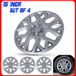 15" Universal Covers Hubcaps Snap On With Rings Set Of 4 For Steel Wheels. Fixed Price $44.99.