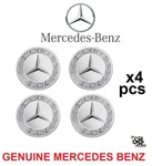 Mercedes Benz Wheel Center Silver W/ Star Set 4PC Genuine. Fixed Price $84.00.