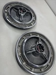 (2) 1965 66 Impala Super Sport 14" Spinner Hubcaps Nice D2. Fixed Price $100.00.