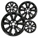 Set Of 4 Gloss Black 17" Impostor Wheel Skins For 15-22 Chrysler 300 Rim Covers. Fixed Price $90.95.