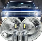 Pair 7" Round Hi/lo Led Headlights For Chevy Blazer K5 (70S 90S). Fixed Price $54.80.