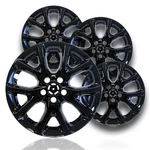 Black 17" Wheel Skins Hub Caps Snap On Full Covers For 2014-2017 Jeep Cherokee. Fixed Price $88.99.