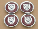 New Jaguar Wheel Emblem Badge Set Of 4PCS Silver Head Red Background MNA6249EA. Fixed Price $69.95.