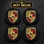 4 Porsche Oem Center Hub Caps Concave 76MM Gloss Black 911 Macan Cayenne. Fixed Price $29.99.