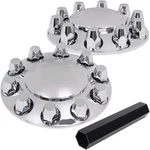 Sliver Chrome Front Wheel Covers For Semi-truck 20" 22.5" 24.5" 11.25". Fixed Price $80.99.