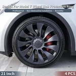 4PCS 21 Inch Wheel Protector Design For Model Y 2020-2024 Black Trim Rings. Fixed Price $69.99.