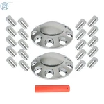 Chrome Front Axle Wheel Cover Hub Cap Thread-on W/ 33MM Lug Nuts Truck. Fixed Price $41.09.