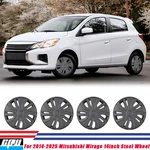 For 2014-2025 Mitsubishi Mirage 14INCH Steel Wheel Black Matte Hubcaps Snap-on. Fixed Price $44.99.