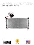 Engine Radiator Assembly W/ Oil Cooler Aluminum 34" Fits Chevrolet/cadillac/gmc. Fixed Price $136.01.