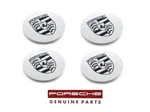 Porsche 911 996 Boxster Wheel Hub Caps Black On Silver 993361303119A1. Fixed Price $239.00.