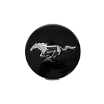 Ford Racing Wheel Center Cap Black With Chrome Running Pony Logo Mustang 15-26. Fixed Price $33.99.