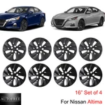 16" Set Of 4 Snap On Hubcaps Fit For 2019-2025 Nissan Altima Black Lacquer Matte. Fixed Price $59.99.