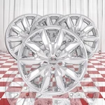 Chrome 18" 10 Spoke Wheel Skins For 2014-2018 Jeep Cherokee Limited 4PC. Fixed Price $101.95.