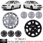 16" Set Of 4 Hubcaps For 2007-2012 Nissan Sentra Wheel Rim Covers Lacquer Bolton. Fixed Price $49.99.