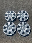 Genuine Toyota Camry 15 Inch Hubcaps Wheel Covers Scratched 42621-AA080. Fixed Price $76.00.