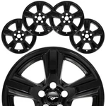 4 Fits 2015-2020 Ford Mustang V6 Black 17" Wheel Skins Hub Caps Alloy Rim Covers. Fixed Price $79.99.