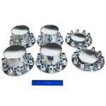 33MM Screw-on Chrome Hub Cover 22.5" Wheel For Peterbilt 389 Kenworth W900. Fixed Price $145.00.