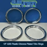 14" Chrome Abs Plastic Trim Rings Beauty 3/4" Depth # 1514P New SET/4. Fixed Price $69.99.