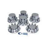 Abs Plastic Chromed Hubcaps Front And Rear Wheel Axle Cover Set With 33MM Thr.... Fixed Price $160.79.