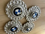 Bmw E30 Cross Spoke Hub Caps 15 Inch Aluminium Bbs Style 171MM 4X Set Oem Look. Fixed Price $407.09.