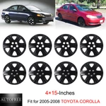 4 15-INCHES Hubcaps Fit For 2005-2008 Toyota Corolla Wheel Rim Covers R15 Black. Fixed Price $48.99.
