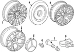 Genuine Mercedes-benz Wheel Hub Cover 000-400-38-00-7258. Fixed Price $18.72.