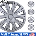 17" Inch Silver Set Of 4 Wheel Covers Full Hub Caps Fit R17 Tire & Stee Rims. Fixed Price $51.99.