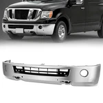 Chrome Front Bumper For 2012-2021 Nissan NV1500 NV2500 NV3500 W/fog Light Holes. Fixed Price $306.99.