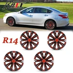 14" Set Of Wheel Hub Caps Cover Replacement R14 Tire & Steel Rim Black Red. Fixed Price $42.99.