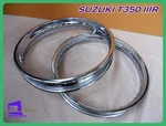 Fit Suzuki T350 Iiir Front & Rear Steel Wheel Rim Set **BI4608**. Fixed Price $114.00.