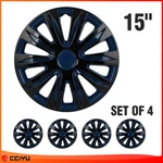 4 Pcs Hub Caps 15 Inch Wheel Cover Universal Blue And Black Trim Kit. Fixed Price $44.99.