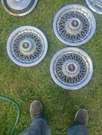 Set 3 Oem 1980-1982 Oldsmobile Cutlass 14" Rwd Wire Spoke Hubcaps Wheel Covers. Fixed Price $122.50.