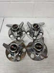 4 Corvette 3 Bar Swept Spinners Center Caps On 5 Lug Covers. Fixed Price $80.00.