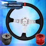 Deep Dish Black Steering Wheel Red Stitching + Extender For 89-98 240SX. Fixed Price $55.99.